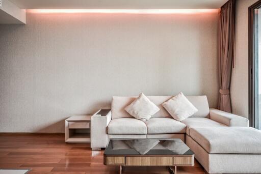 Spacious and modern living room with a minimalist design