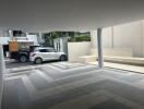 Covered garage space