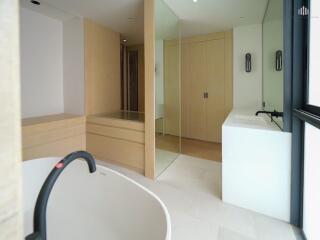 Modern bathroom with sleek fixtures