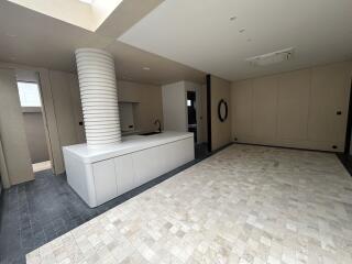 Spacious kitchen with modern design elements