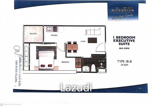 1 Bedroom for Sale in Arcadia Millenium Tower