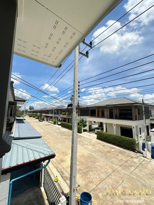 View of residential street from a balcony