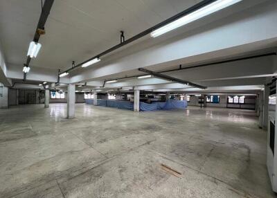 Spacious and well-lit basement parking area