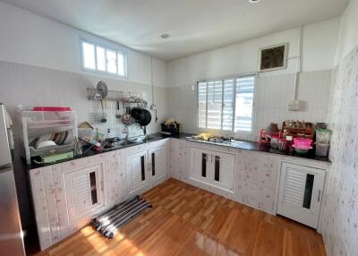 Spacious kitchen with modern amenities