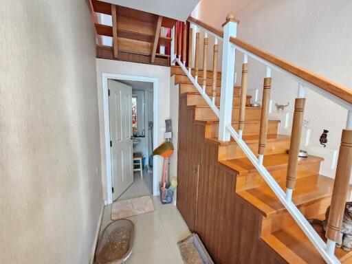 Staircase with storage closet