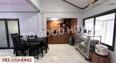 Spacious kitchen with dining area