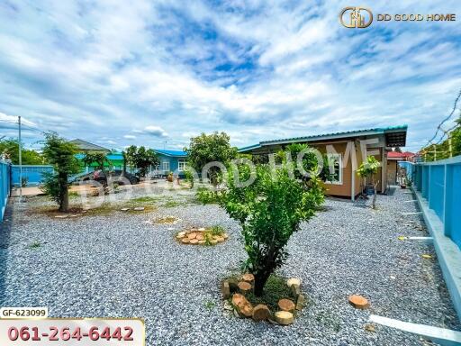 Spacious Yard with Gravel and Greenery