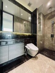 Luxury bathroom with modern fixtures