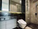 Luxury bathroom with modern fixtures