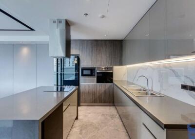 Modern kitchen with island and high-end appliances