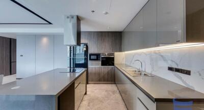 Modern kitchen with island and high-end appliances