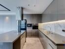 Modern kitchen with island and high-end appliances