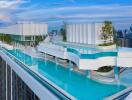 Rooftop pool with city view