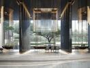 Luxurious modern lobby with elegant design