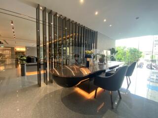 Modern reception area with sleek design