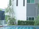 Outdoor Swimming Pool in Modern Residential Building