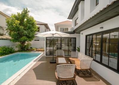 Outdoor patio with pool