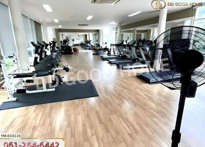 Spacious and well-equipped gym with various exercise machines and equipment