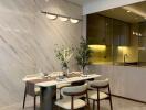 Stylish dining area with modern decor