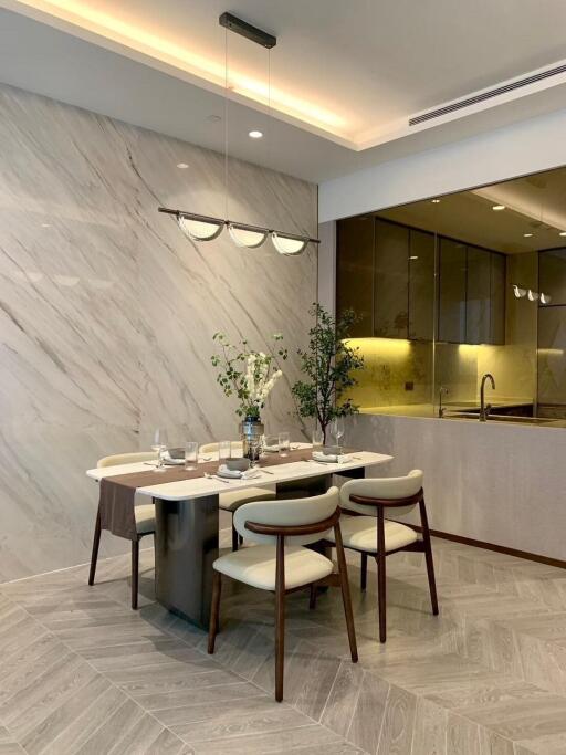 Stylish dining area with modern decor