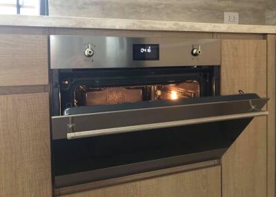 Modern kitchen with built-in oven