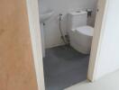 Bathroom with toilet and sink