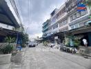 Street view of residential buildings