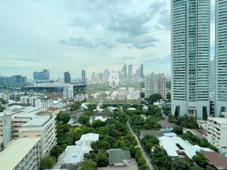 View from the property showing city skyline and greenery