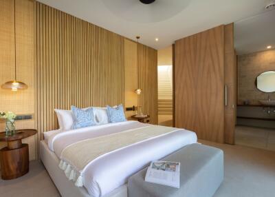 Modern bedroom with ensuite bathroom