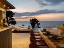 Luxurious outdoor living area with ocean view