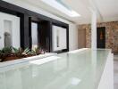 Modern interior with indoor water feature