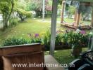 Living room with garden view