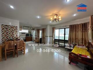 Spacious main living area with dining and seating space