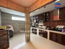 Spacious kitchen with modern amenities