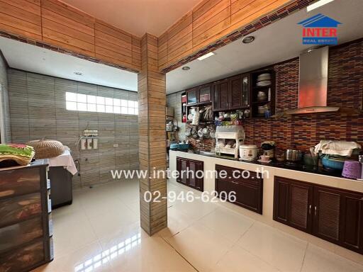 Spacious kitchen with modern amenities