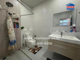 Modern bathroom with toilet and sink