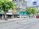 Street view with buildings and stores