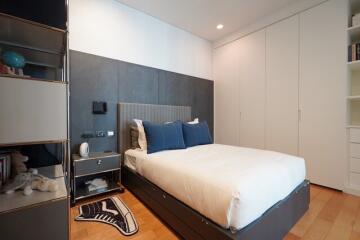 Modern Bedroom with Bed and Storage