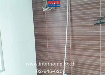 Shower area with water heater