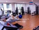 Fitness room with modern gym equipment