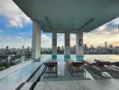 Rooftop pool with city view