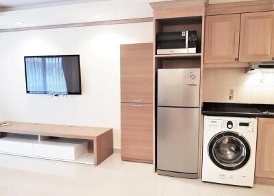 Modern kitchen area with appliances