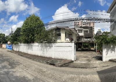 Outdoor view of residential buildings and street