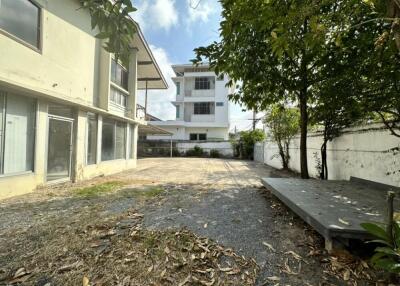 Backyard with view of neighboring buildings