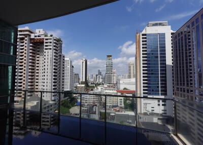 City view from a balcony