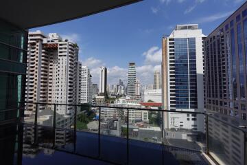 City view from a balcony