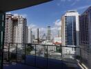 City view from a balcony