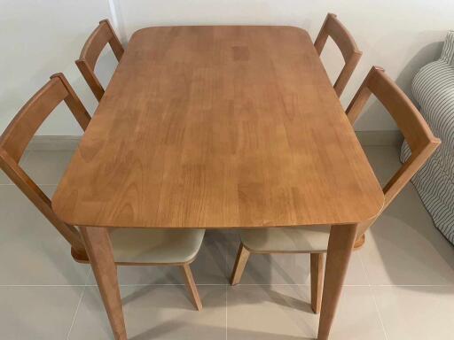 Dining table with four chairs