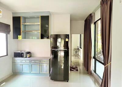 Modern kitchen with appliances and storage