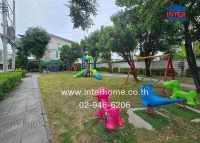 Colorful playground with various equipment